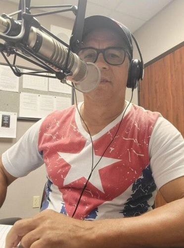 Fernando Perez-Viart. Fernando Perez-Viart speaks during a program on KRVS radio.